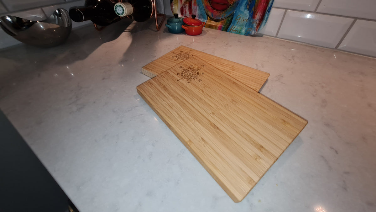 Frukostbricka i bamboo med lasergravyr