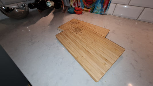 Frukostbricka i bamboo med lasergravyr