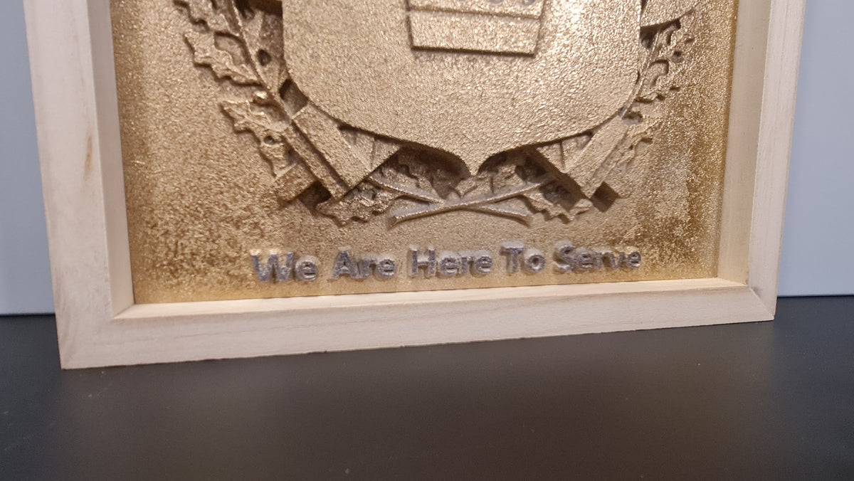 3D relief tavla, väggdekoration som visar Svenska polisens emblem