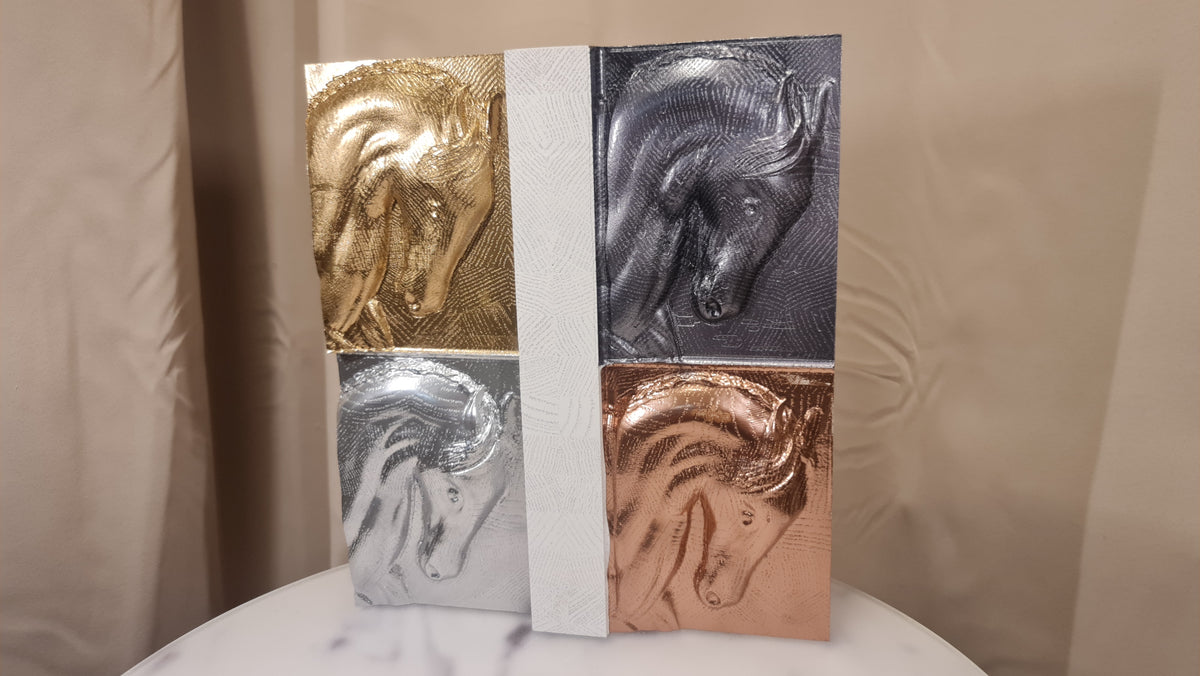 3D relief tavla på hästar